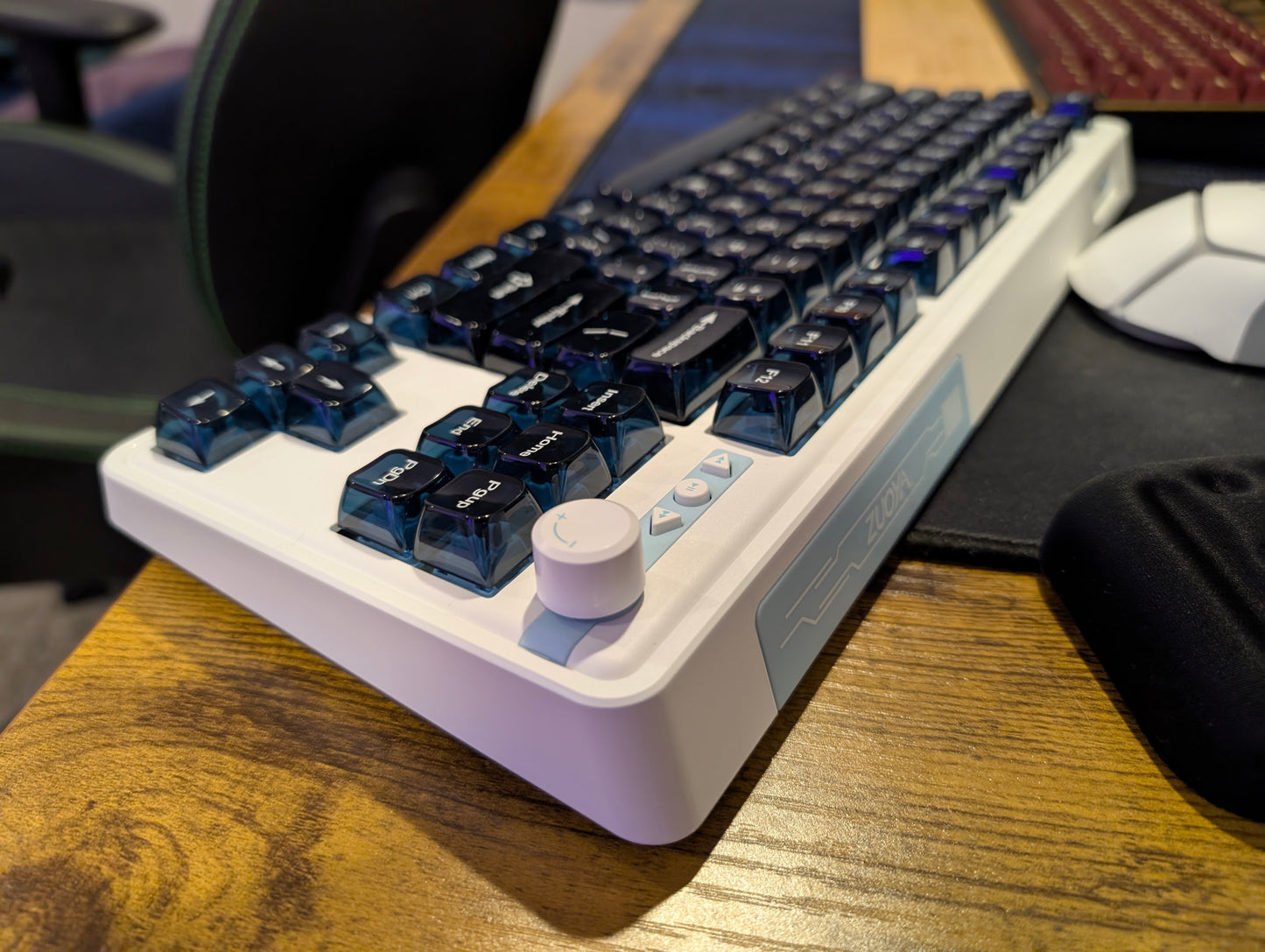 Navy and White Full RGB LS01 75% Keyboard