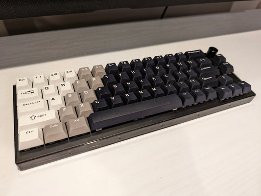 65% Mechanical Gaming Keyboard - Transparent Black with Gradient Keycaps