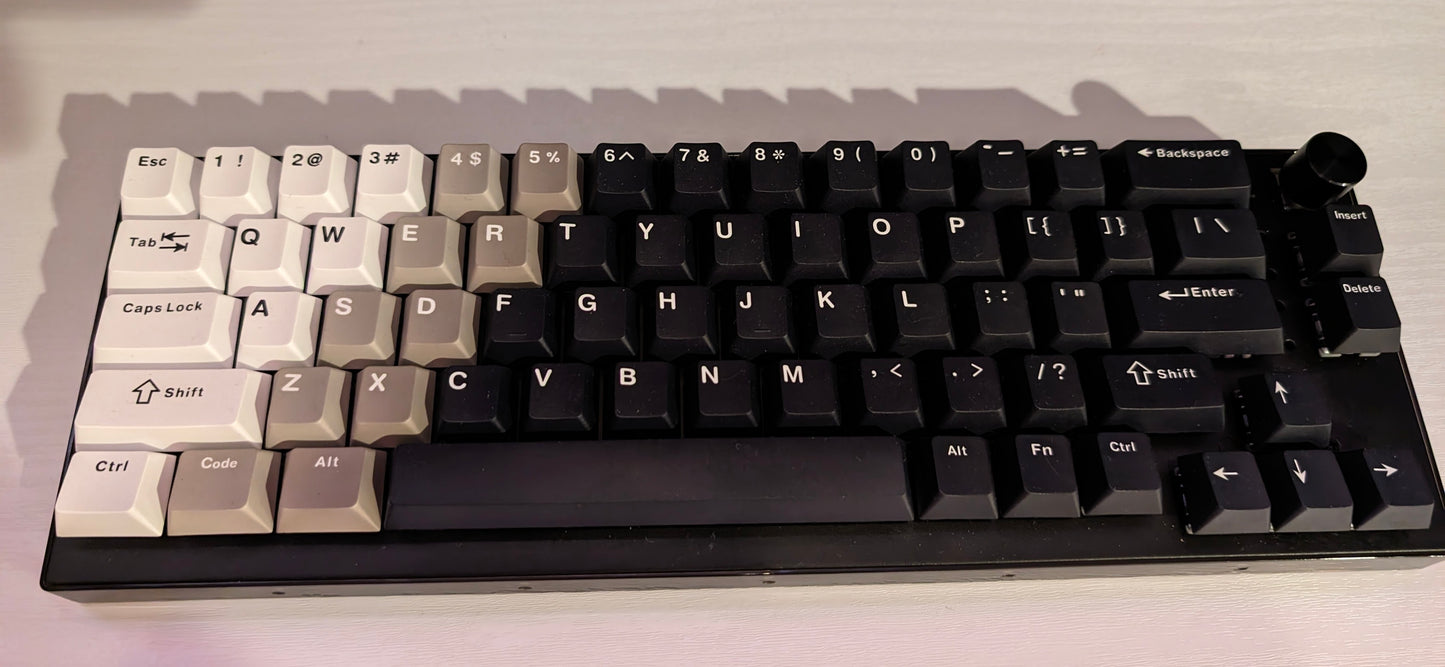 65% Mechanical Gaming Keyboard - Transparent Black with Gradient Keycaps