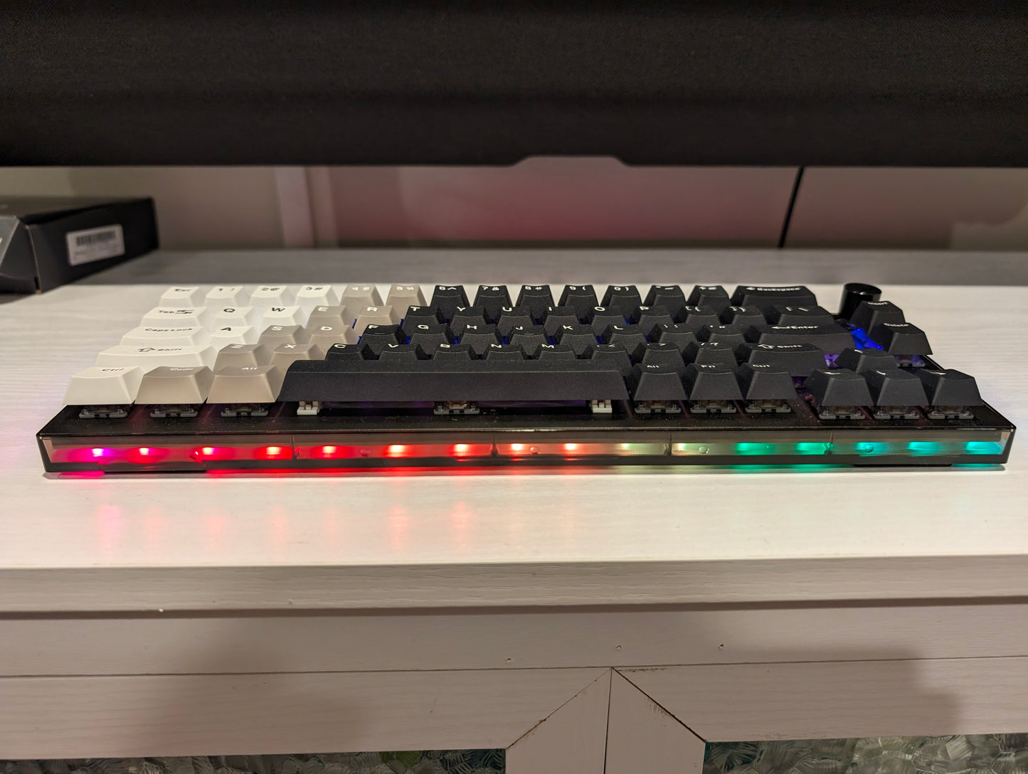 65% Mechanical Gaming Keyboard - Transparent Black with Gradient Keycaps