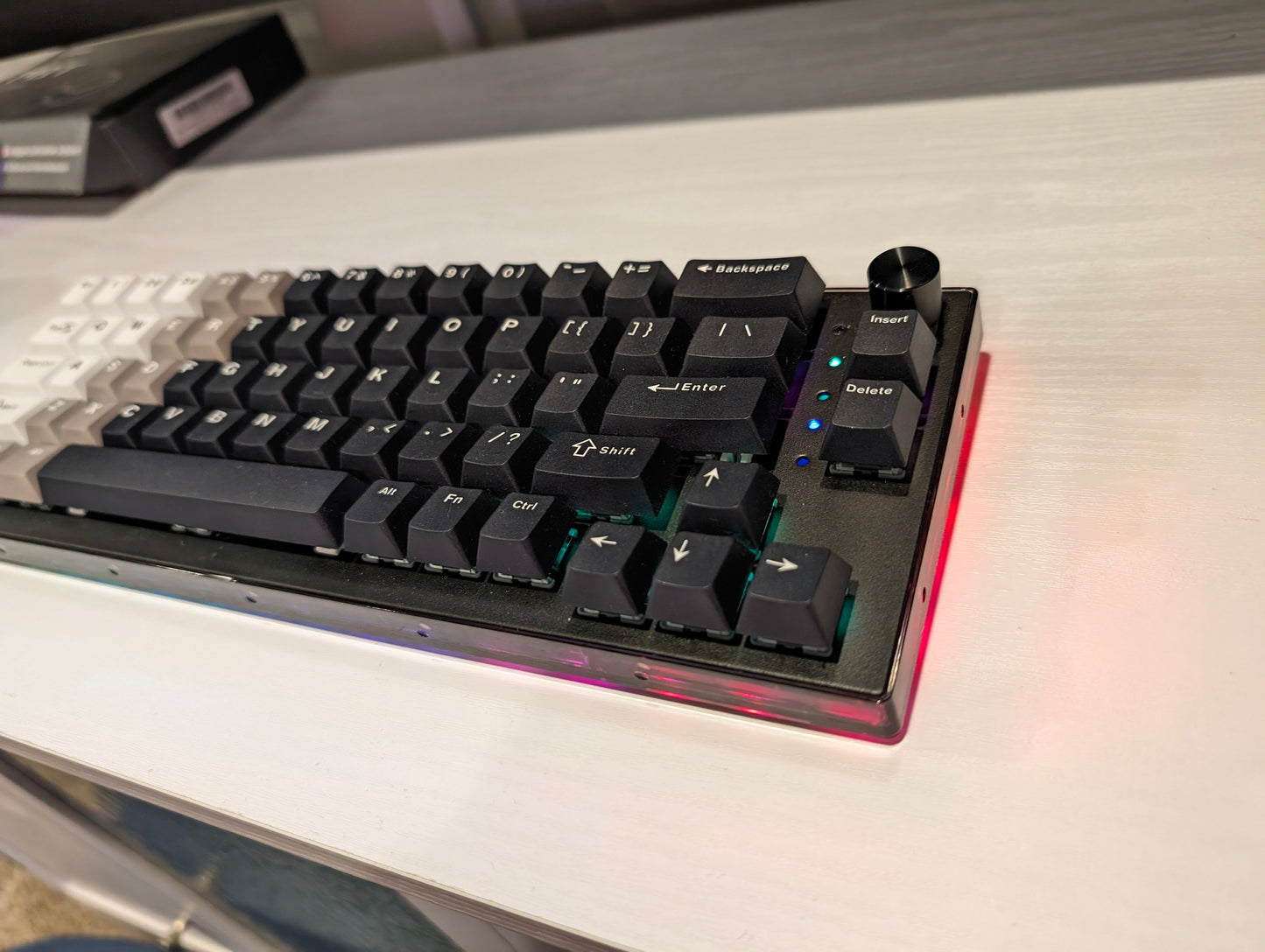 65% Mechanical Gaming Keyboard - Transparent Black with Gradient Keycaps