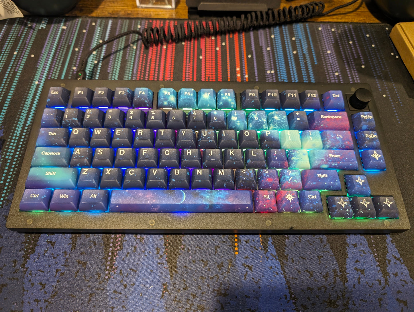 Starry Customized Keychron V1 Translucent 75% Mechanical Keyboard