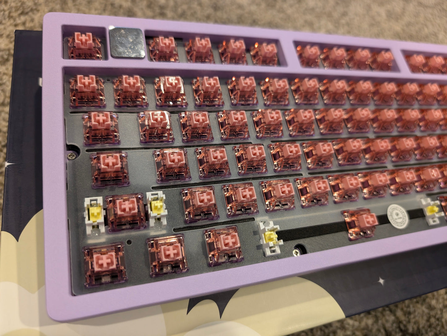 Purple and Black Custom Leobog Hi75 75% Keyboard