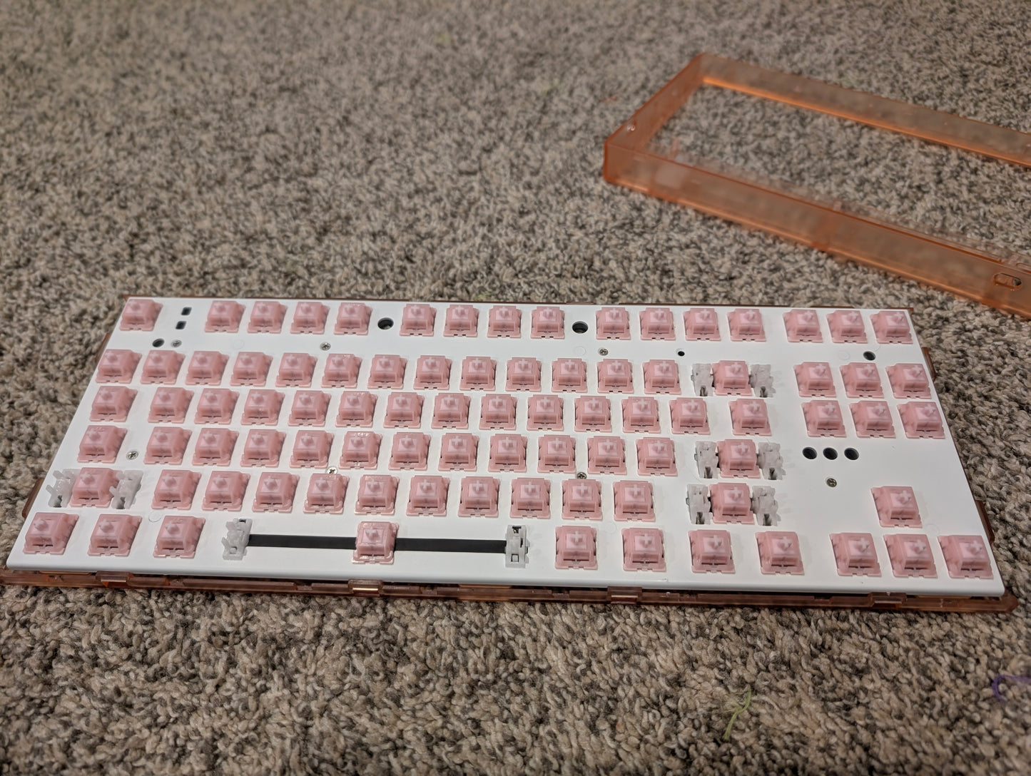 Pink and Black Tenkeyless (TKL) FL Esports ML870 Keyboard