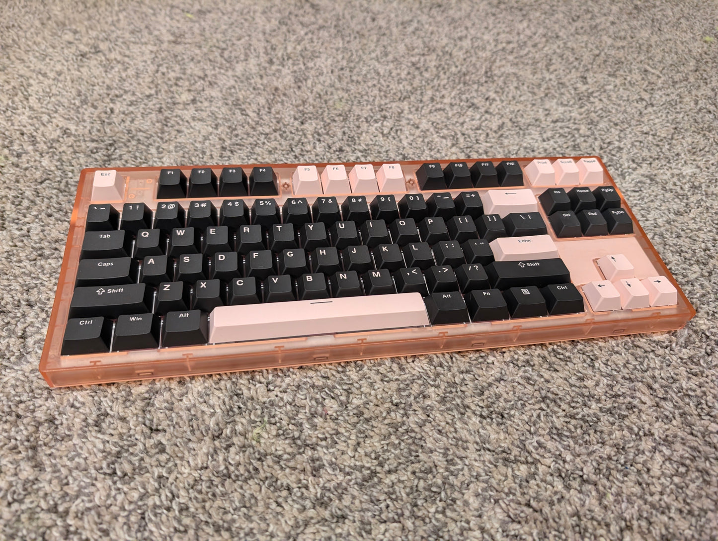 Pink and Black Tenkeyless (TKL) FL Esports ML870 Keyboard