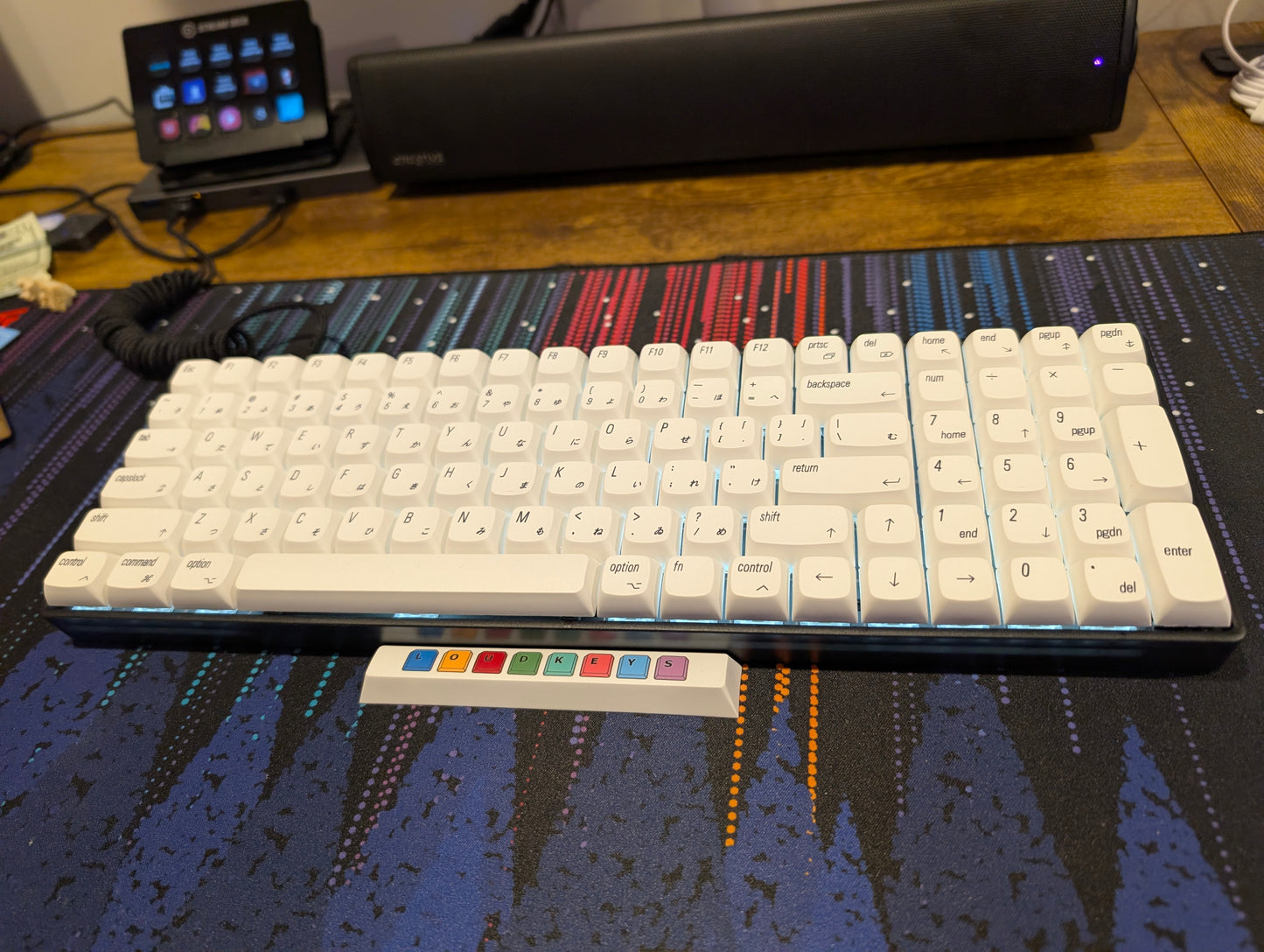 White and Black 96% Keyboard - Novice 100 with XDA Keycaps and Tactile Switches