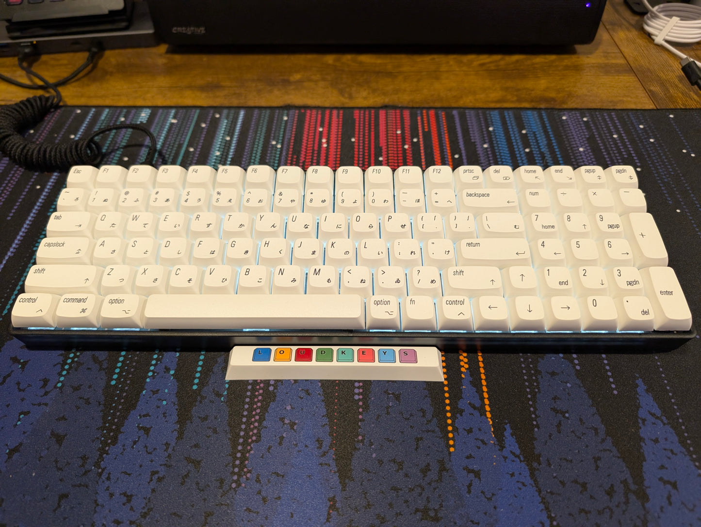 White and Black 96% Keyboard - Novice 100 with XDA Keycaps and Tactile Switches