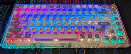 Crystal Clear + Purple Linear 75% Keyboard