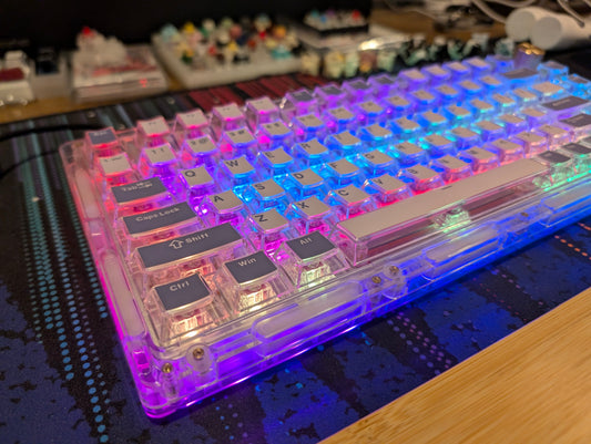 Crystal Clear + Purple Linear 75% Keyboard