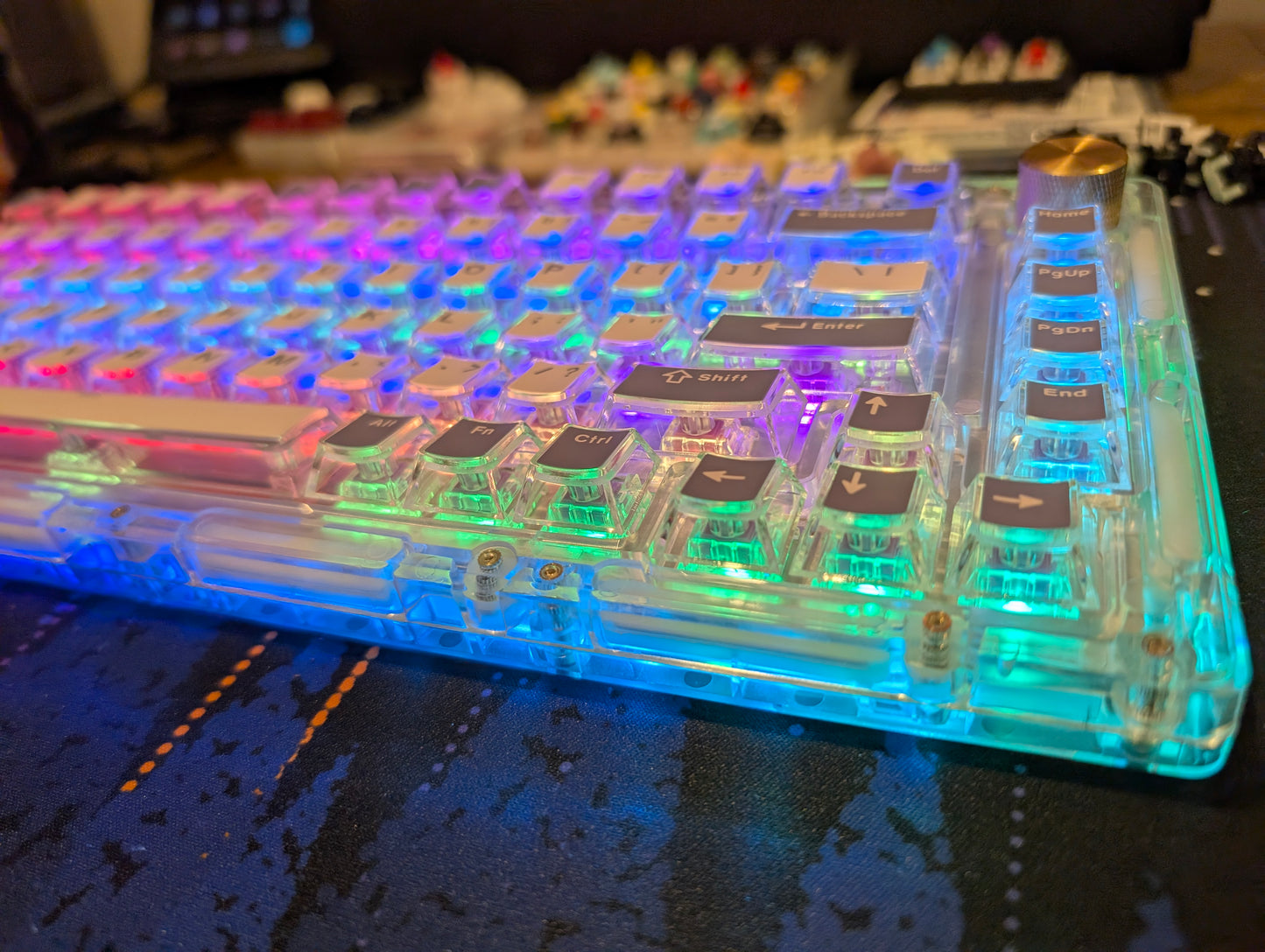 Crystal Clear + Purple Linear 75% Keyboard