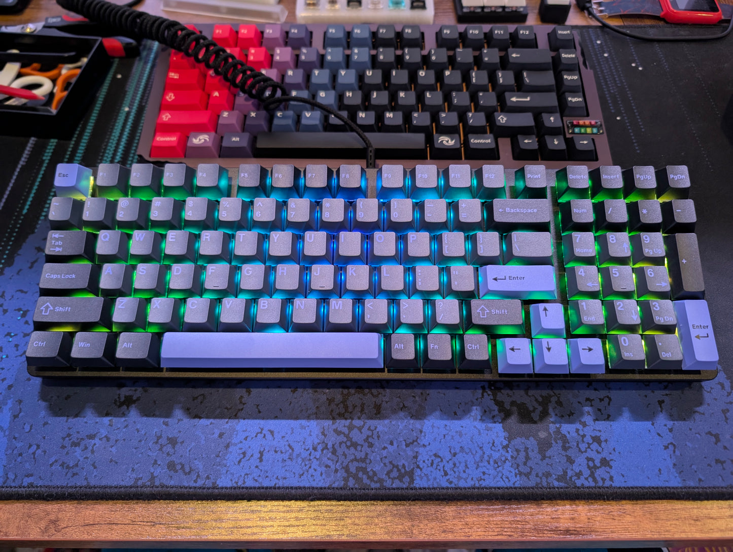Custom Glorious GMMK 2 96% Black and Purple Wired Keyboard