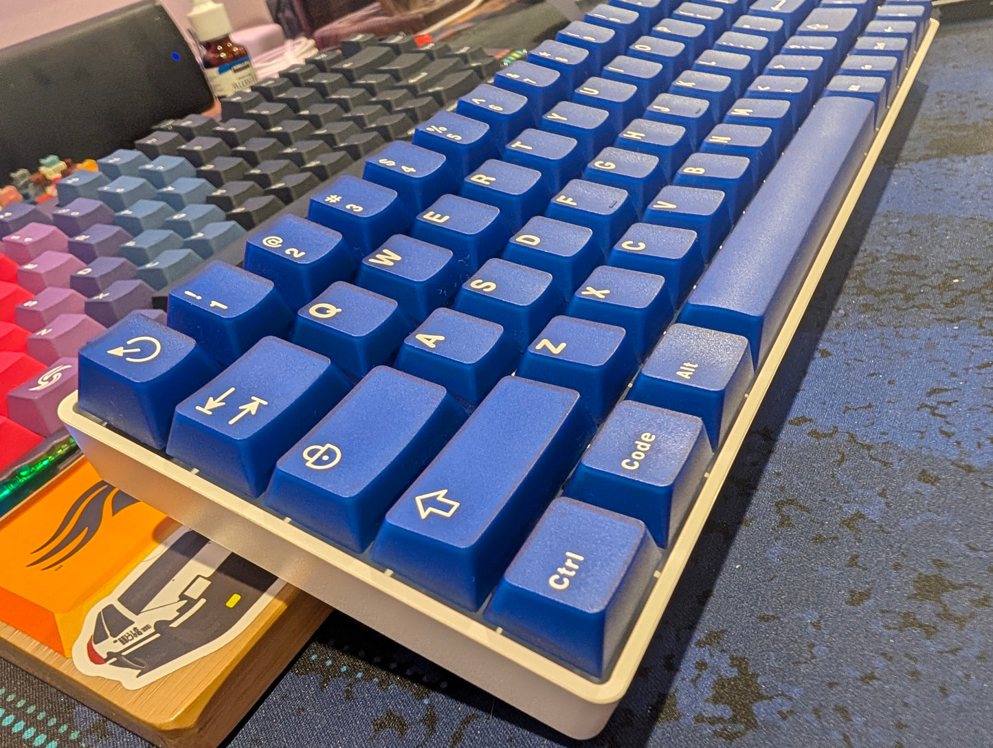 Custom CIY Tester68 Mechanical Keyboard | Epomaker Zebra Switches | Blue Jade ABS Keycaps
