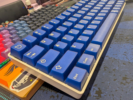 Custom CIY Tester68 Mechanical Keyboard | Epomaker Zebra Switches | Blue Jade ABS Keycaps