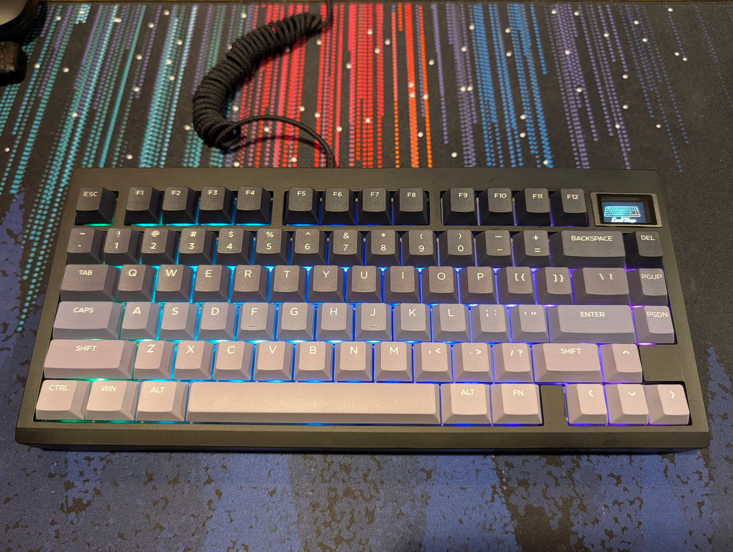 Custom Zouya GMK81 Keyboard | Feker Marble White Switches