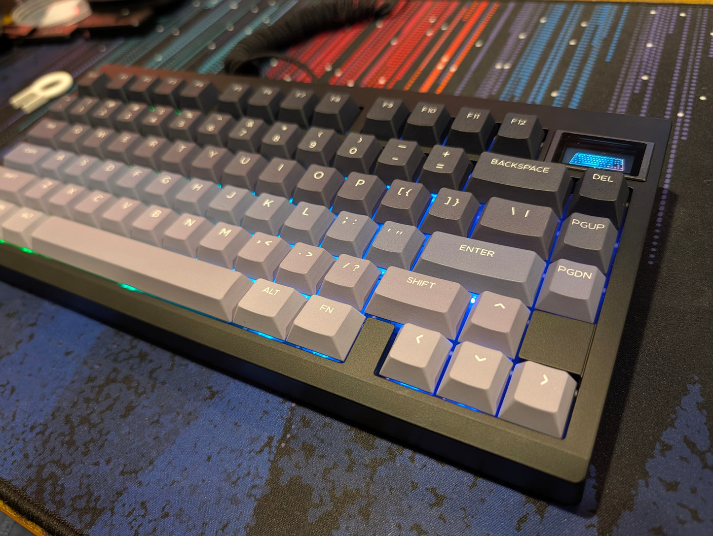 Custom Zouya GMK81 Keyboard | Feker Marble White Switches