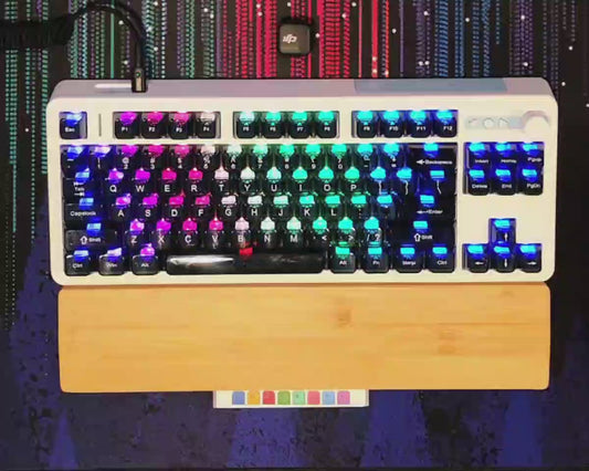 Navy and White Full RGB LS01 75% Keyboard